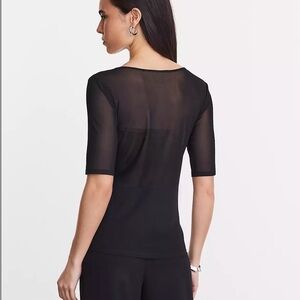 LOFT Versa Mesh Elbow Sleeve Tee